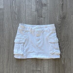 NEW White Cargo Demin Skirt